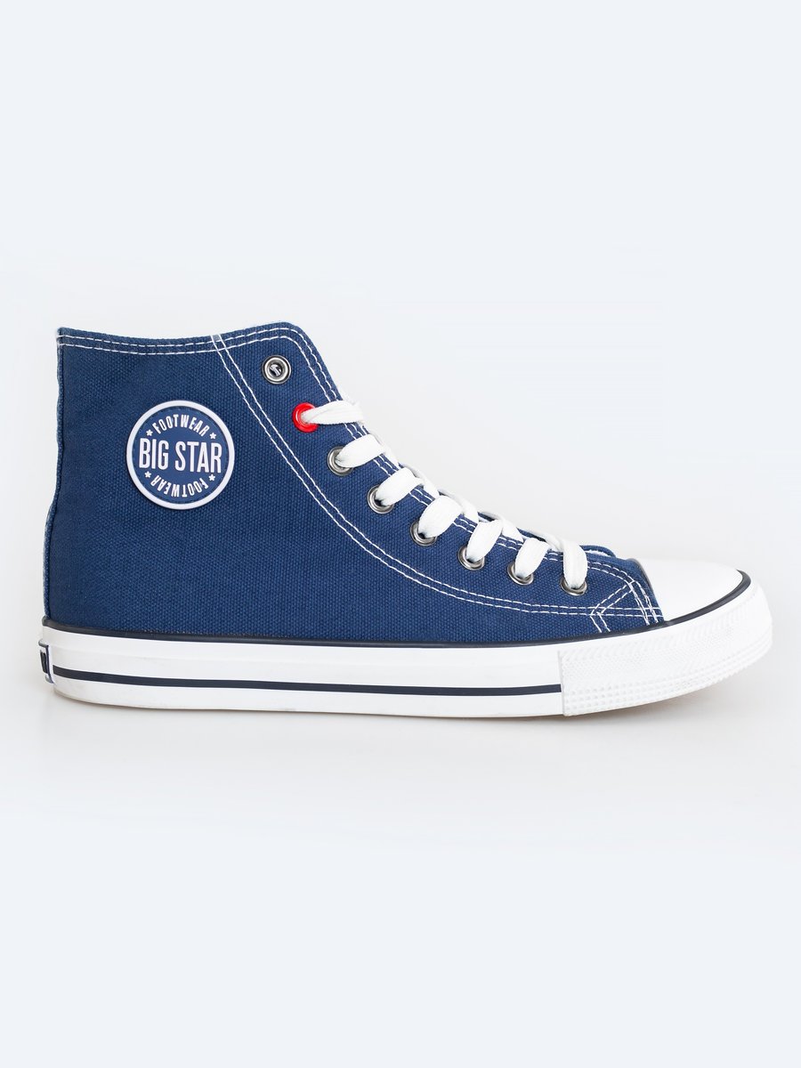 BIG STAR Trampki damskie wysokie granatowe T274025 403