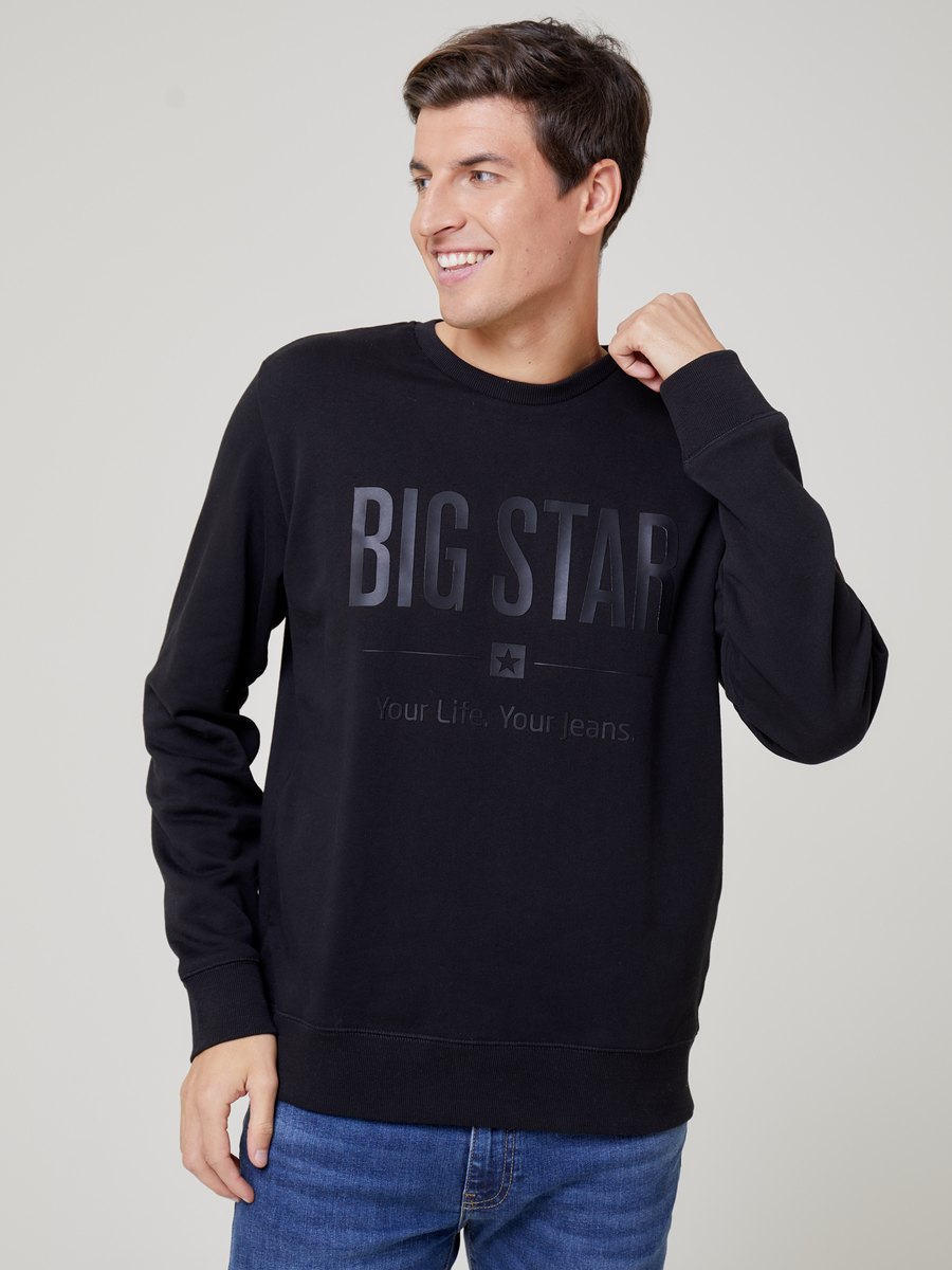 BIG STAR Bluza męska z nadrukiem czarna Ecodort 906