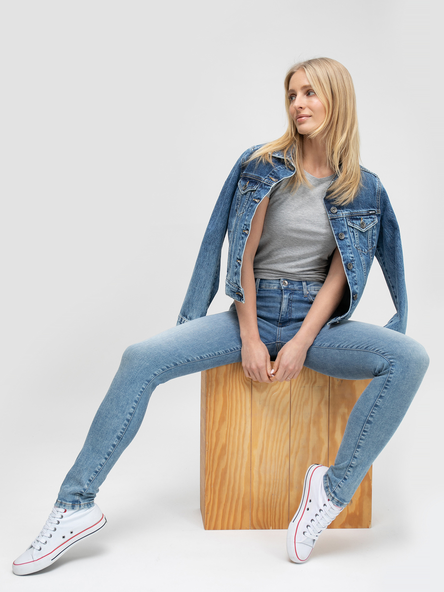 BIG STAR Spodnie jeans damskie z wysokim stanem Adela 240