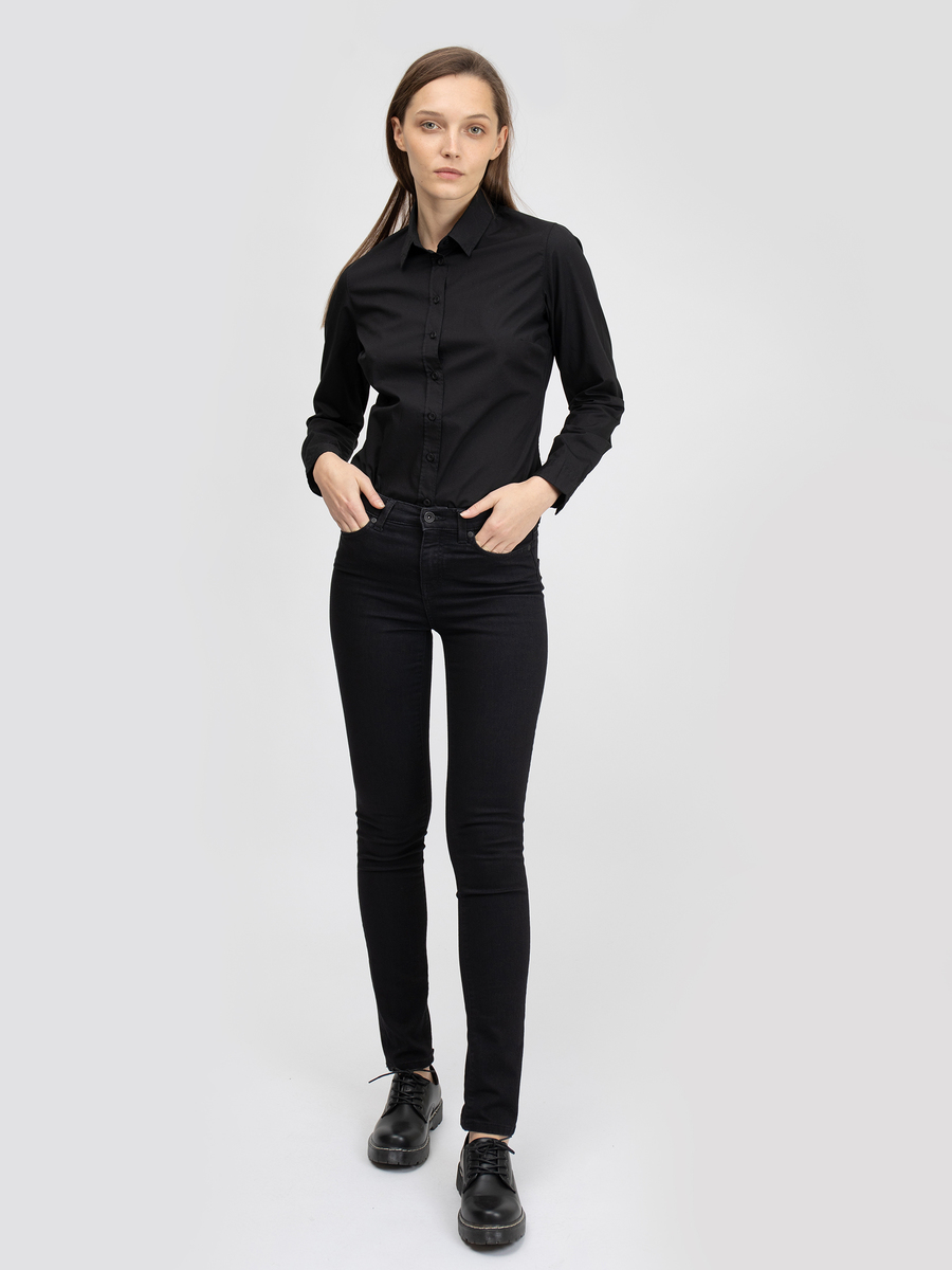 Spodnie jeans damskie z wysokim stanem czarne Adela 900 BIG STAR