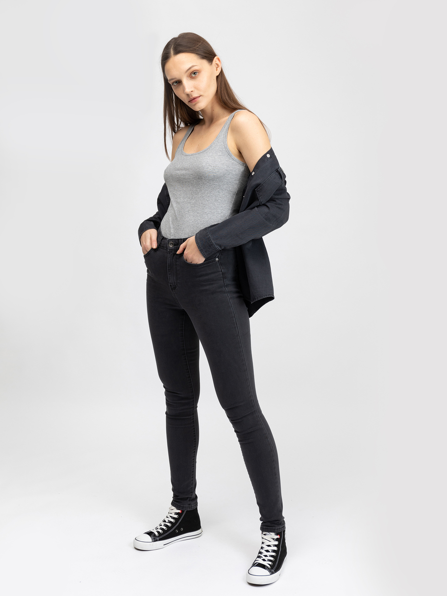 BIG STAR Spodnie jeans damskie z wysokim stanem z kolekcji Basic Clara 894