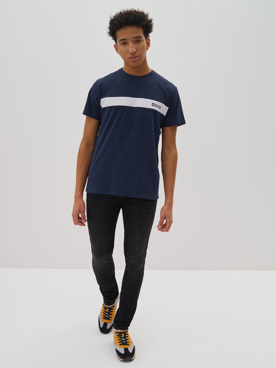 BIG STAR Spodnie jeans męskie czarne Terry Carrot 956
