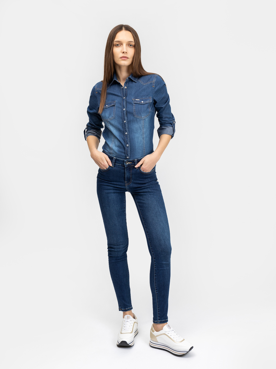 BIG STAR Spodnie jeans damskie z wysokim stanem Adela 358