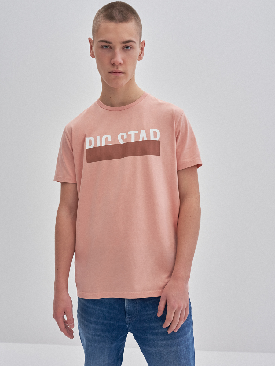 BIG STAR Koszulka męska z wykoŅczeniem stay dry różowa Joffrey 601