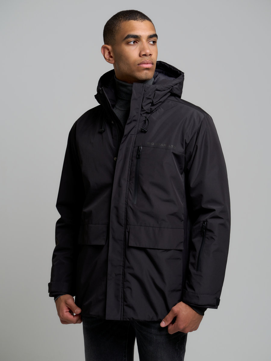 Kurtka męska z funkcją water resistant czarna Hilmar 906 BIG STAR