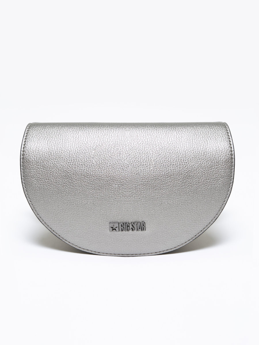 Torba damska typu nerka w srebrnym kolorze HH574076 904 BIG STAR