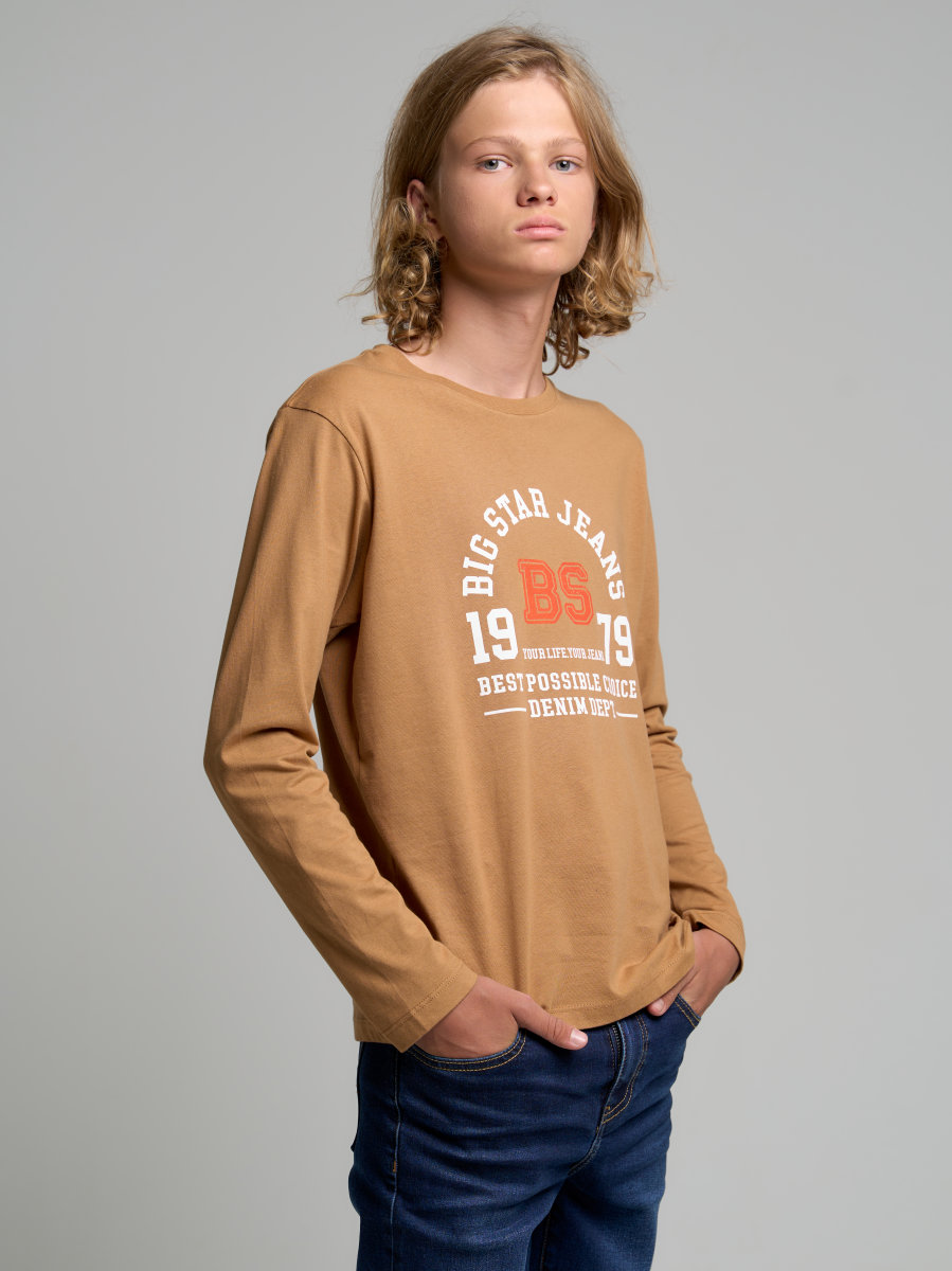 BIG STAR Chłopięcy longsleeve brązowy Reggie 802