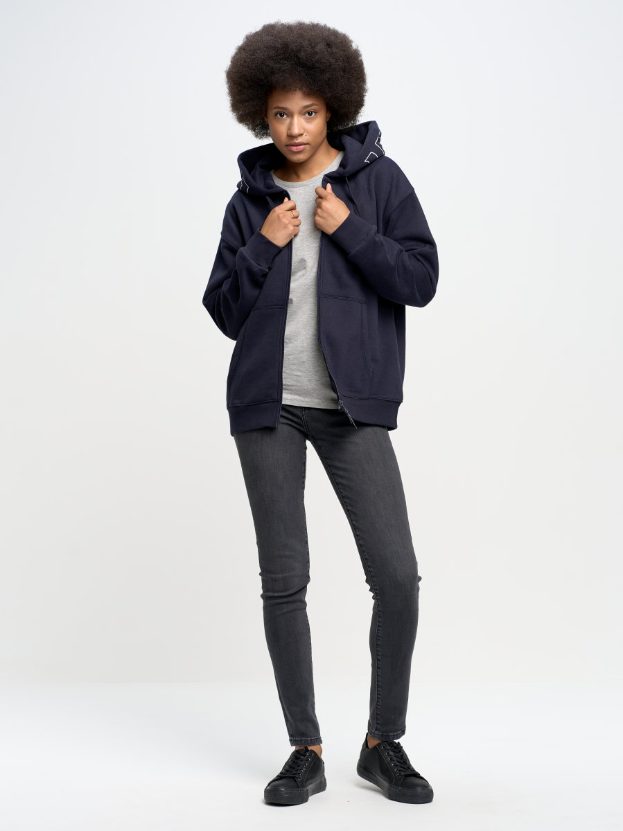 Spodnie jeans damskie z wysokim stanem szare Adela 895 BIG STAR