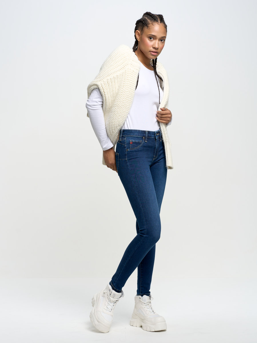 Spodnie jeans damskie leggings push up Amela 359 BIG STAR