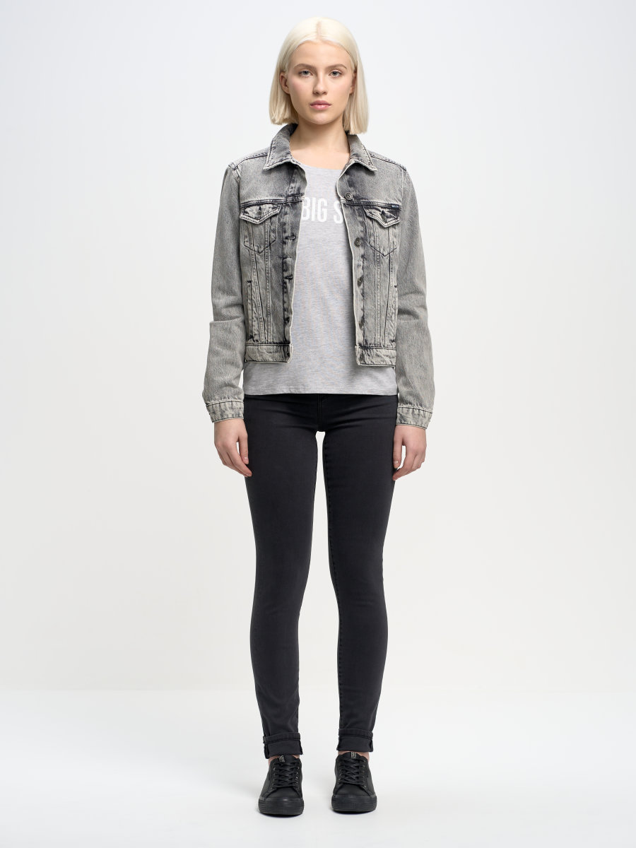 Spodnie jeans damskie z wysokim stanem z kolekcji Basic Clara 894 BIG STAR