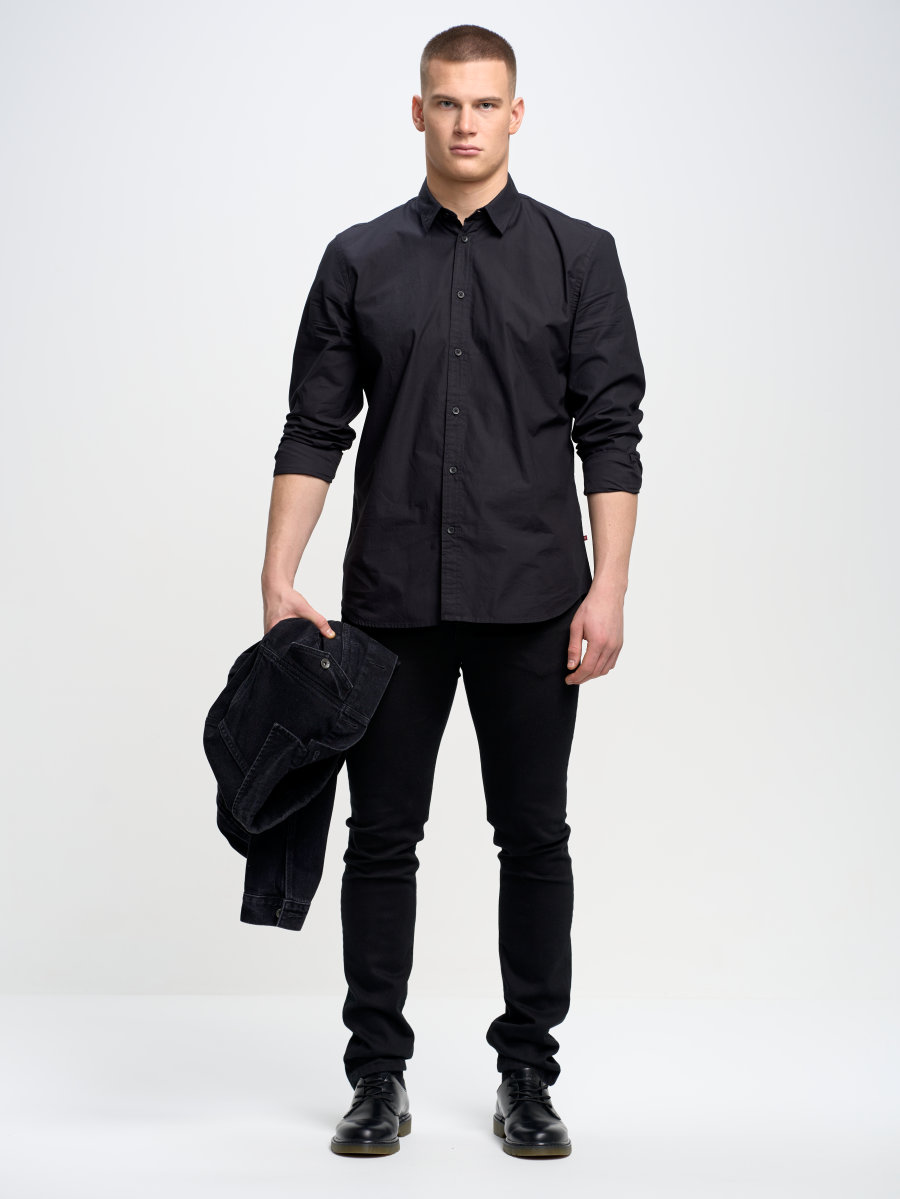Spodnie jeans męskie skinny czarne Jeffray 915 BIG STAR