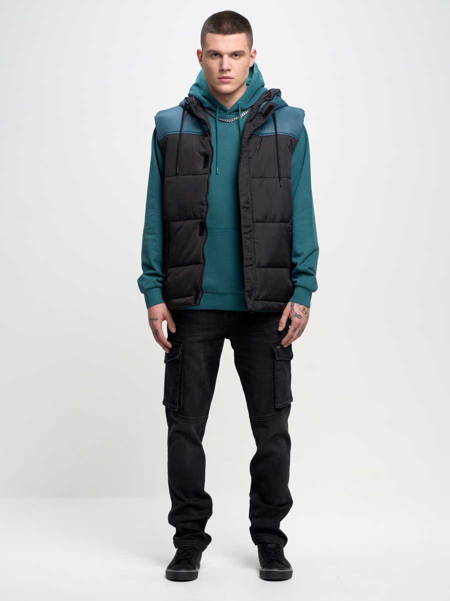 Spodnie jeans męskie typu cargo czarne Ian 905 BIG STAR