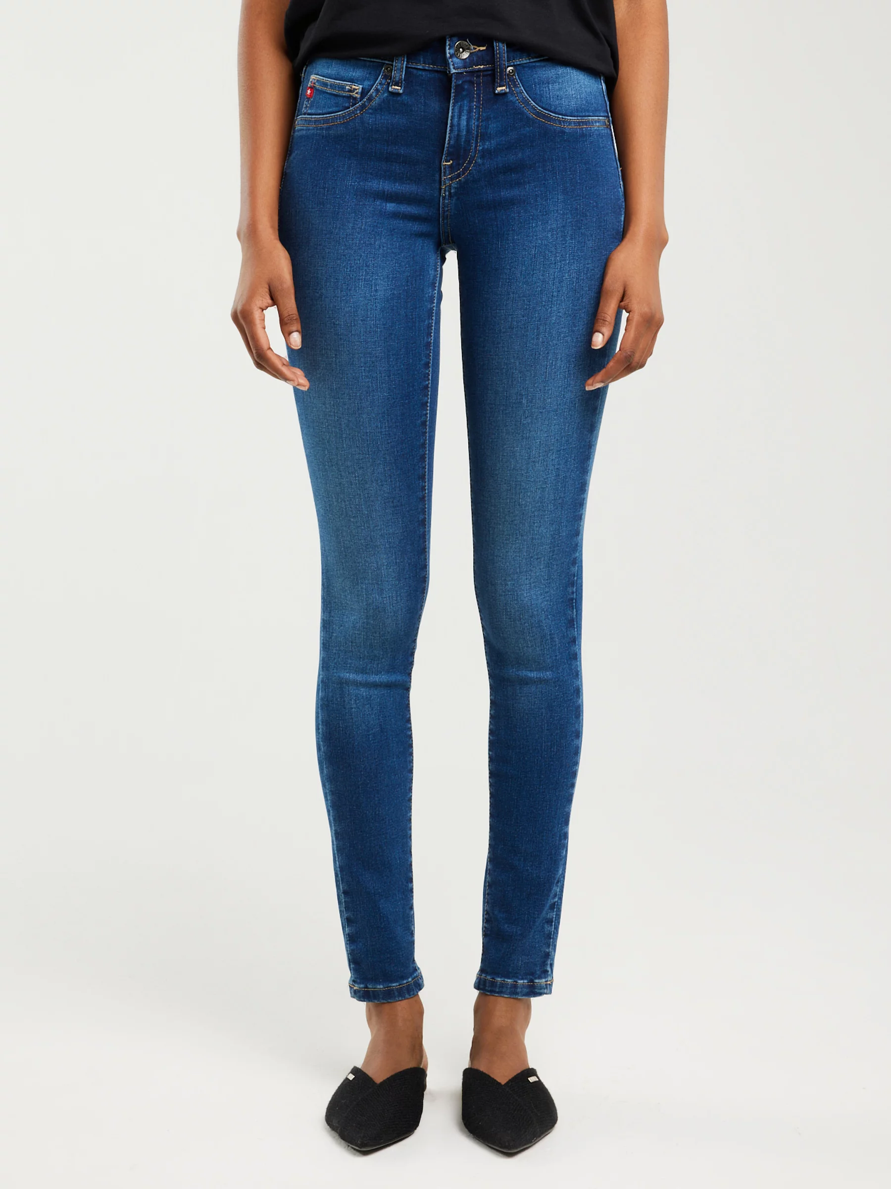 Jeansy damskie super skinny niebieskie Destiny 358