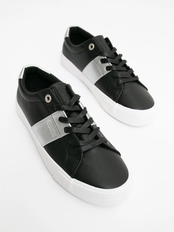 Sneakersy damskie w typie smart casual czarne JJ274360 906