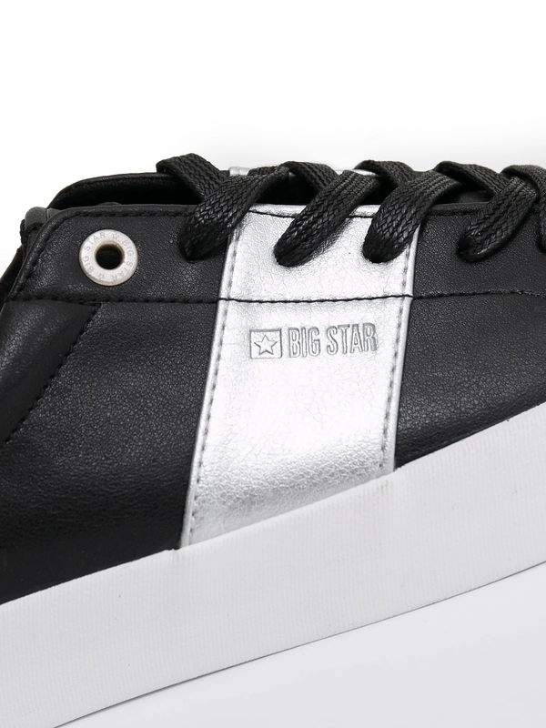 Sneakersy damskie w typie smart casual czarne JJ274360 906