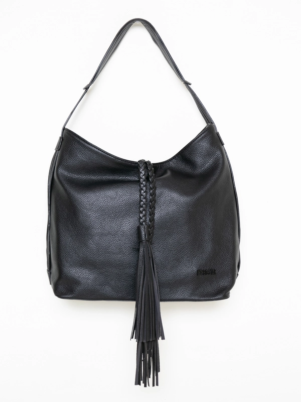 Torba damska shopperka w stylu boho czarna JJ574064 906