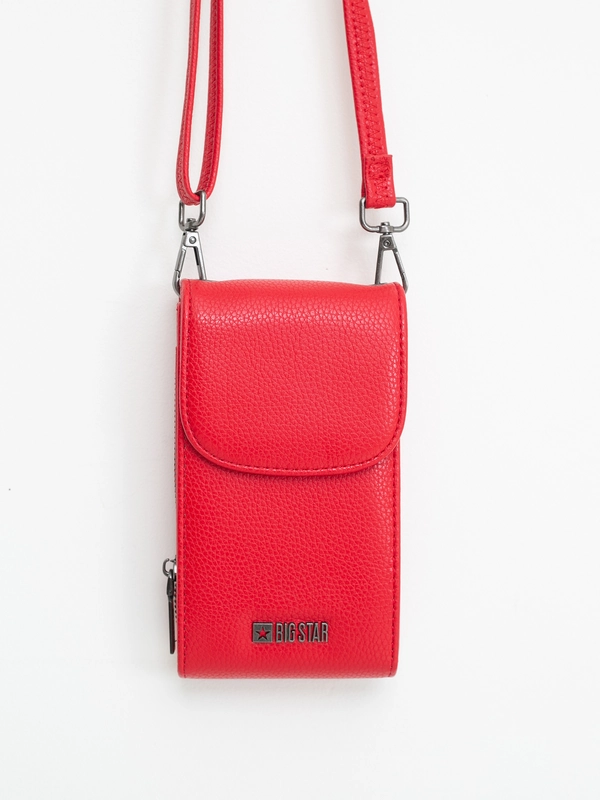 Mini torebka etui na telefon czerwona JJ574123 603