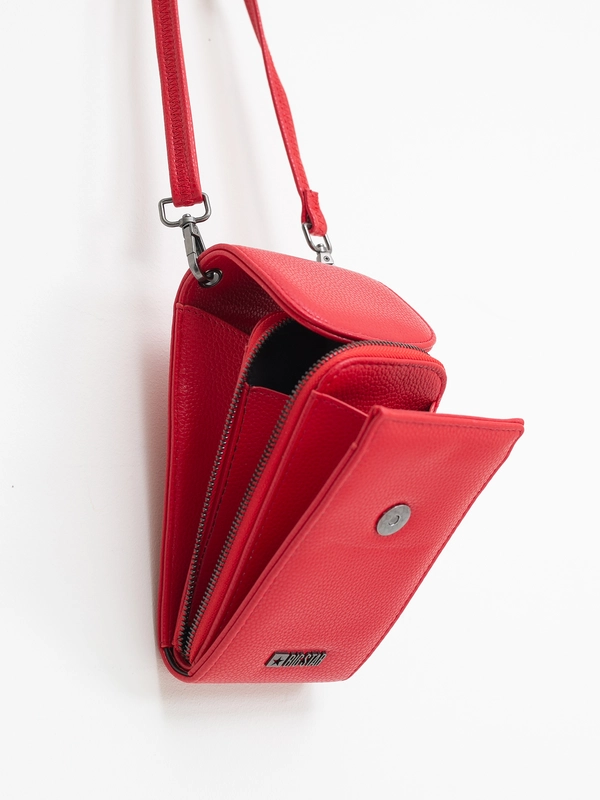 Mini torebka etui na telefon czerwona JJ574123 603