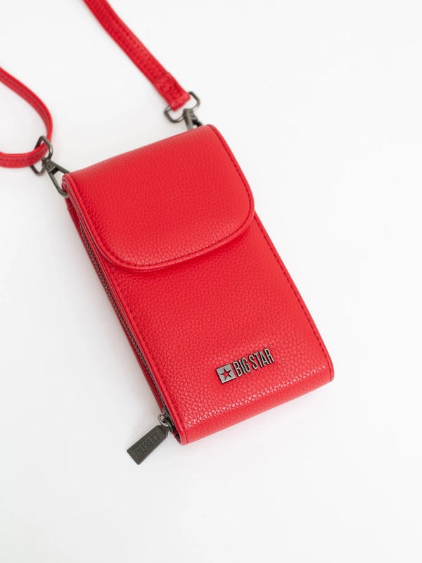 Mini torebka etui na telefon czerwona JJ574123 603