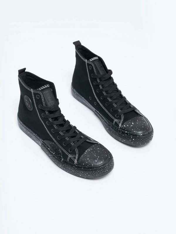 Trampki męskie wysokie czarne LL174022 906