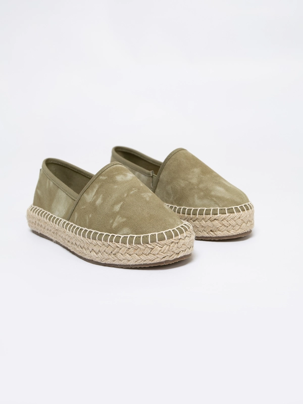 Espadryle damskie khaki LL274853 303