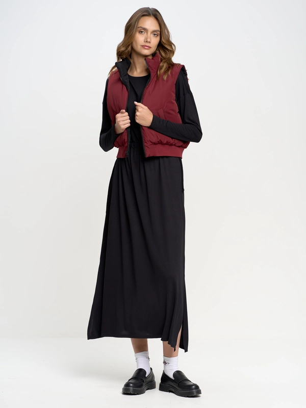 Sukienka damska maxi czarna Dressawa 906