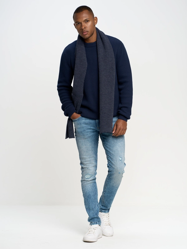 Szalik męski granatowy Berys 403/ Bery 403