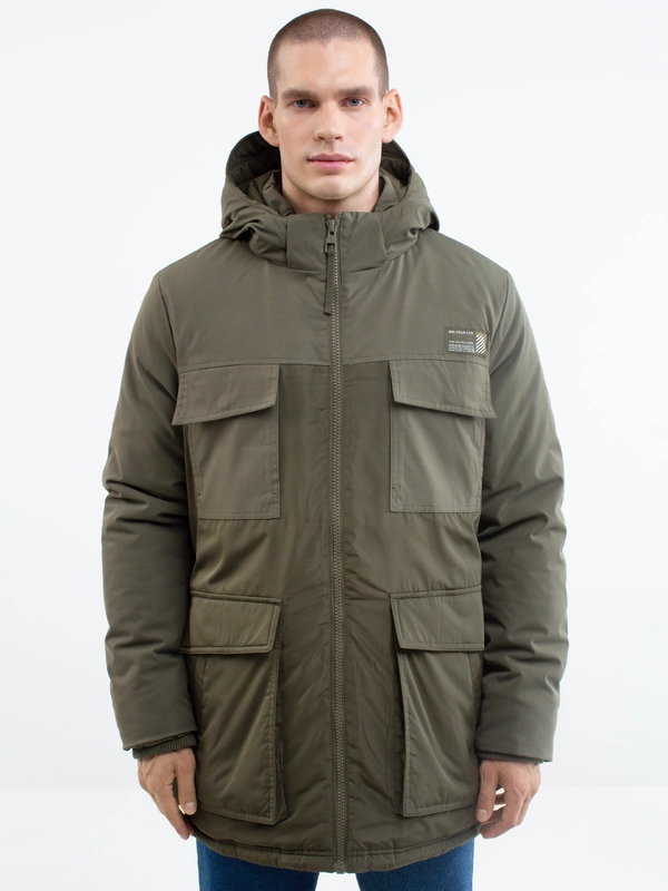 Kurtka męska parka zielona Leonius 303