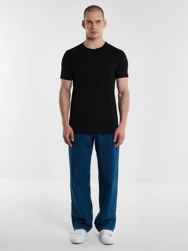 Koszulka męska z krótkim rękawem czarna Classac 906