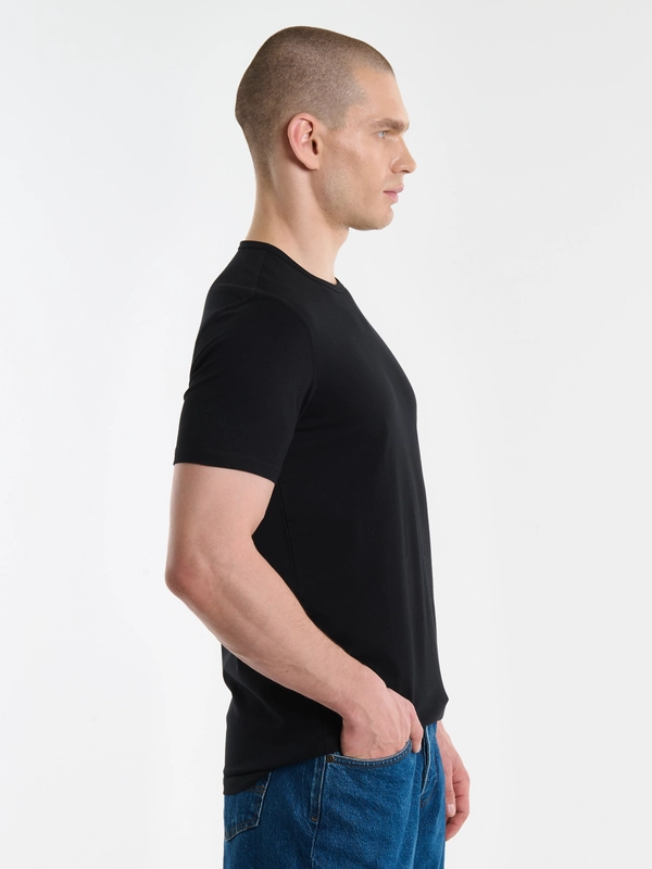 Koszulka męska z krótkim rękawem czarna Classac 906