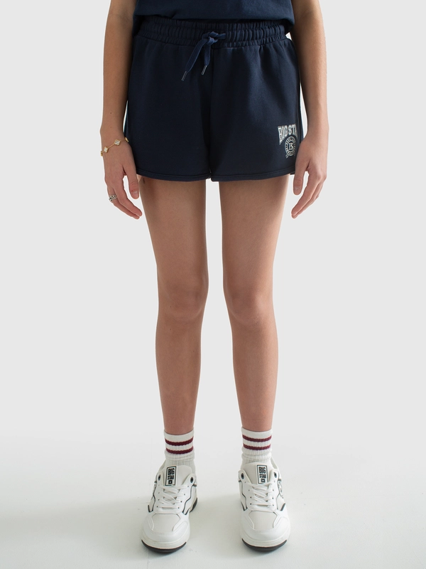 Szorty dziewczęce dresowe granatowe Szortencja 403