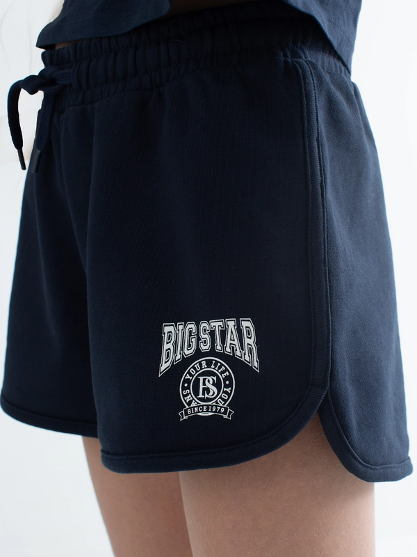 Szorty dziewczęce dresowe granatowe Szortencja 403