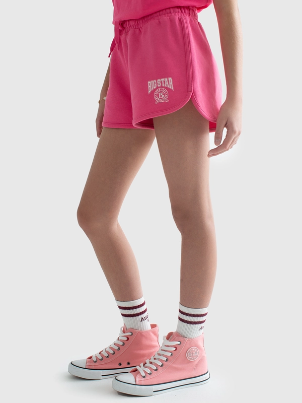 Szorty dziewczęce dresowe różowe Szortencja 601
