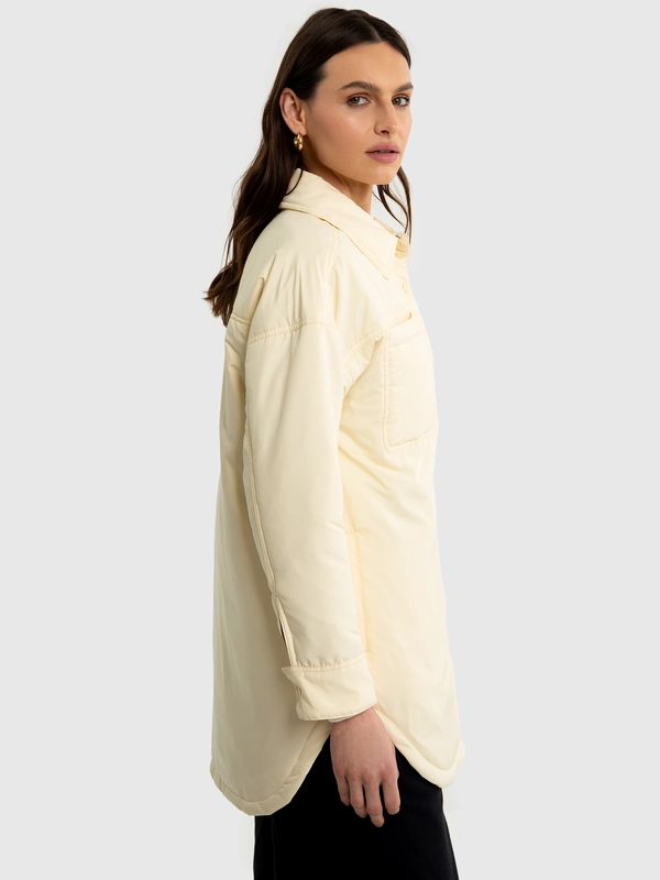 Kurtka damska typu shacket kremowa Misa 102