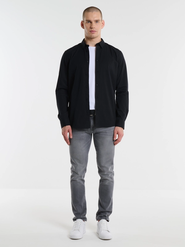 Koszula męska slim czarna Nissip 906