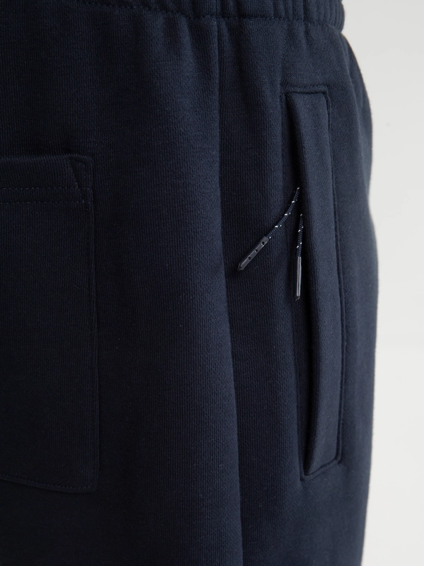 Szorty męskie dresowe wiązane w pasie granatowe Kersyner 403