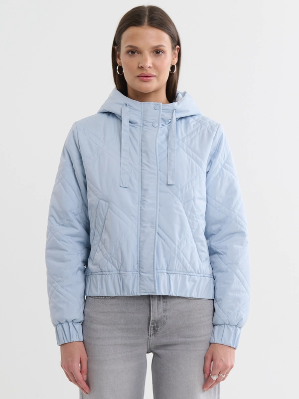 Kurtka damska przejściowa o krótkim kroju błękitna Taina 401
