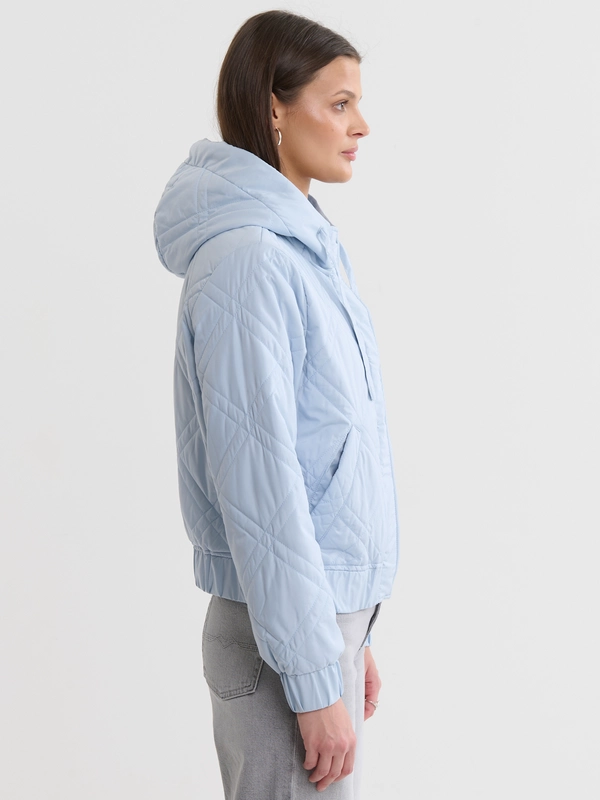 Kurtka damska przejściowa o krótkim kroju błękitna Taina 401