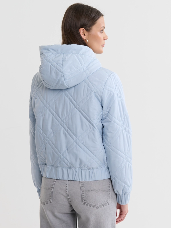 Kurtka damska przejściowa o krótkim kroju błękitna Taina 401