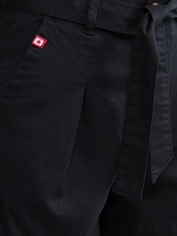 Szorty damskie tkaninowe czarne Atsuko 907