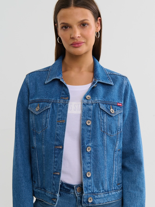 Kurtka damska jeansowa niebieska Jane 295