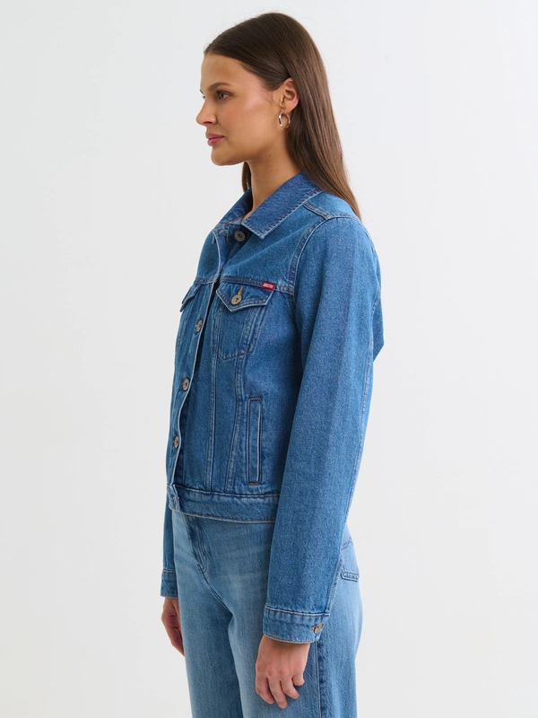 Kurtka damska jeansowa niebieska Jane 295