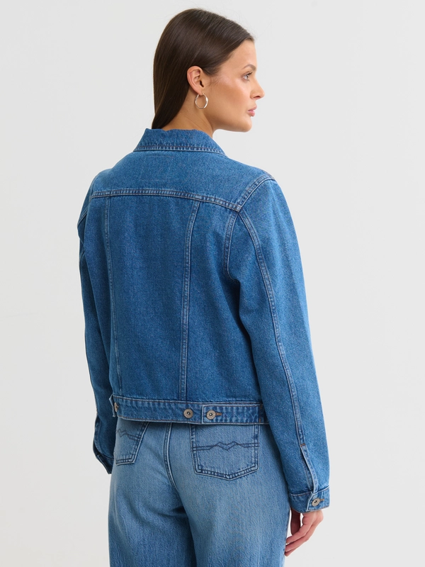 Kurtka damska jeansowa niebieska Jane 295