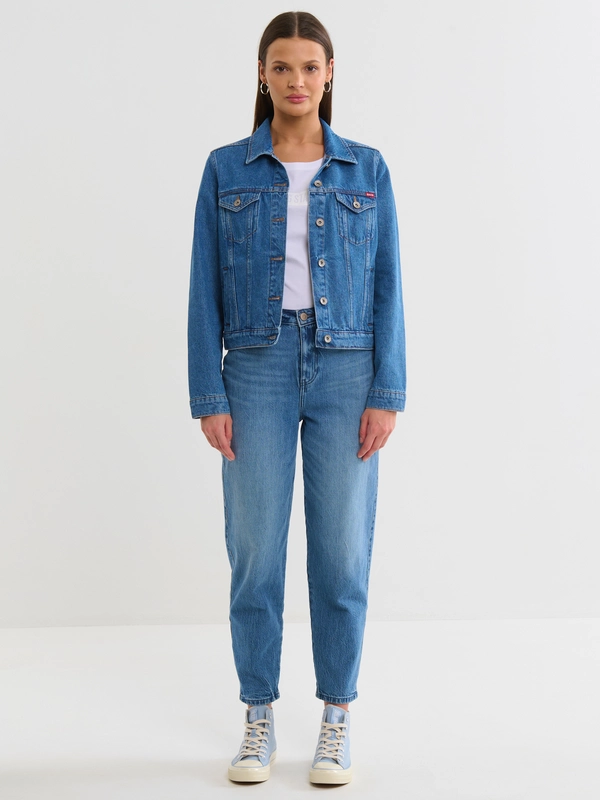 Kurtka damska jeansowa niebieska Jane 295