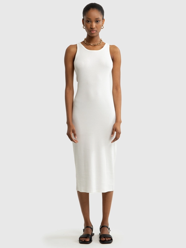 Sukienka damska midi biała Maxinassara 100