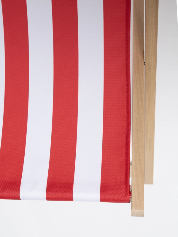 Leżak plażowy drewniany czerwony Chillo 603