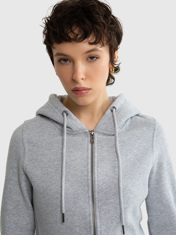 Bluza damska z kapturem szara Laurisana 901