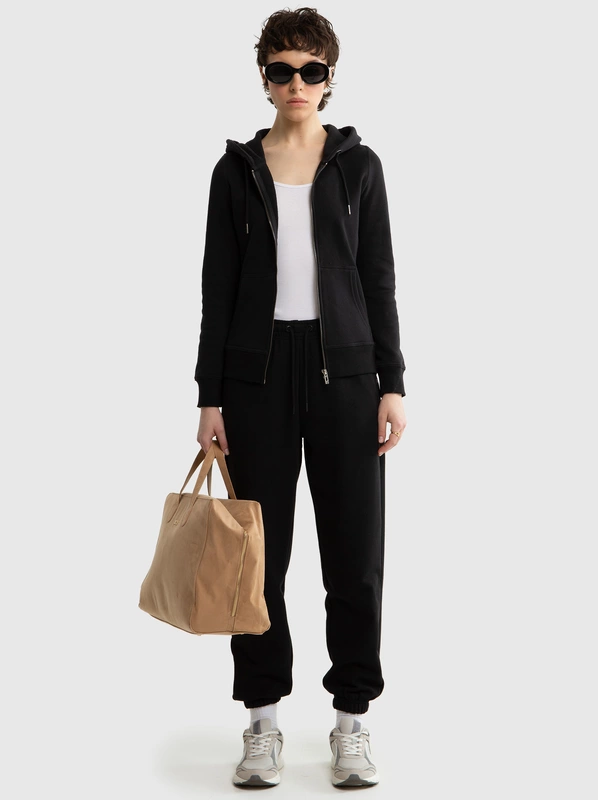 Bluza damska z kapturem czarna Laurisana 906