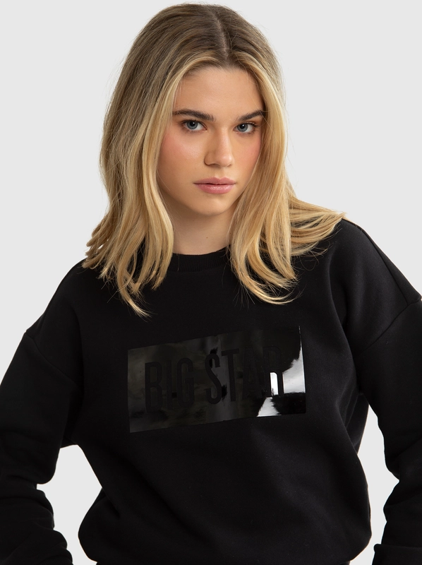 Bluza damska z aplikacją czarna Oneidea 906