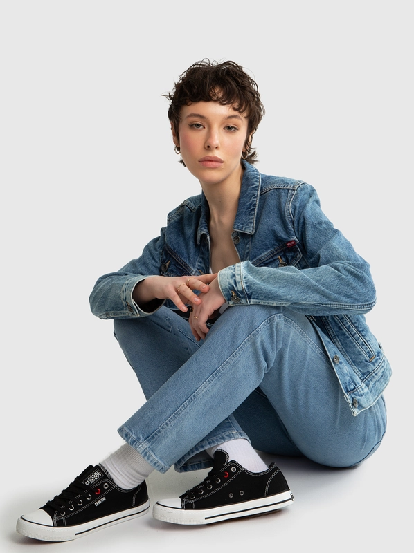 Trampki damskie niskie czarne JJ274A501 906